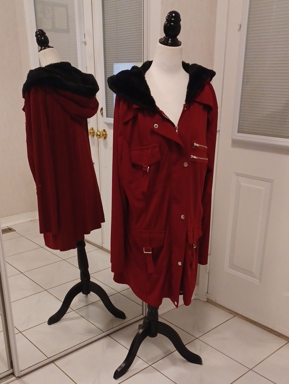 4/$80 New Faux-Fur Hooded Lightweight Jacket - Size 4X (US22)